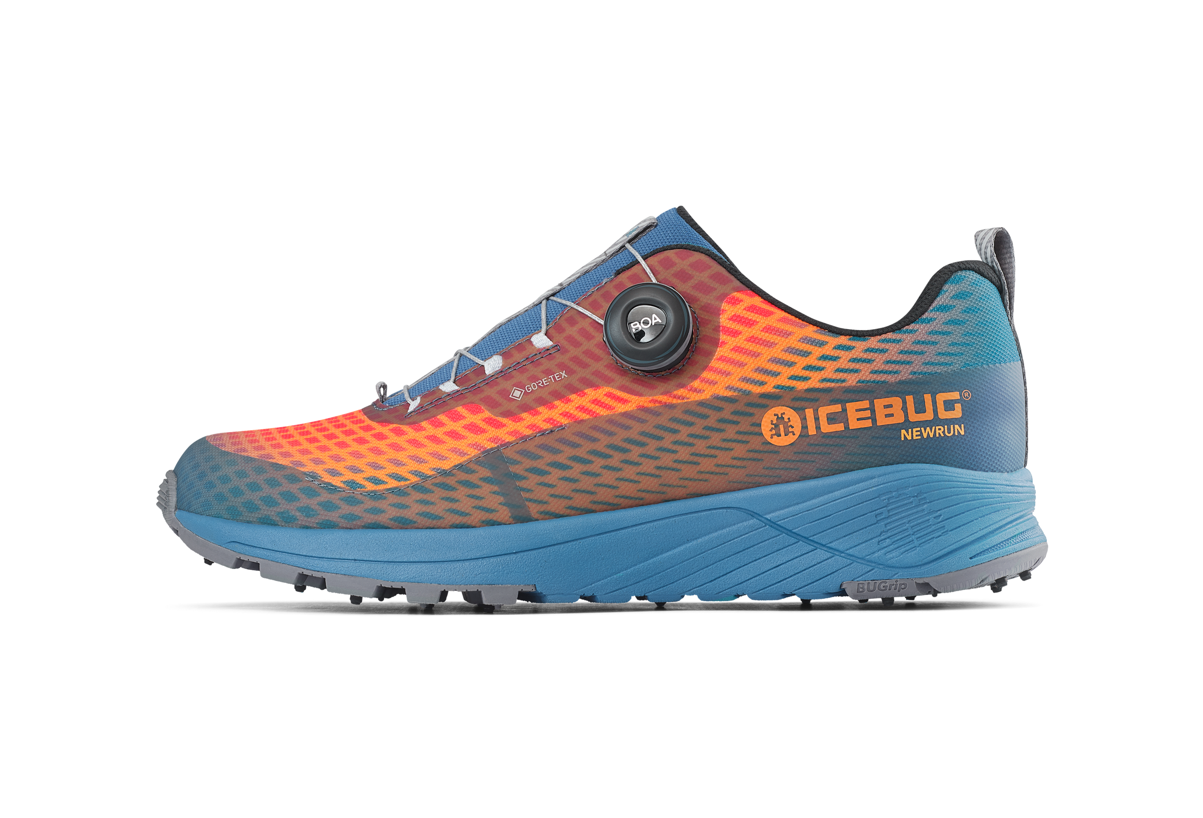 NewRun Men's BUGrip GTX - MistBlue/FireOrange